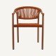 Outdoor chair in rattan and aluminum Brume