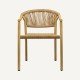 Outdoor chair in rattan and aluminum Brume