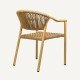 Outdoor chair in rattan and aluminum Brume