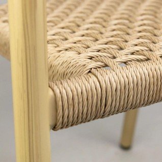 Outdoor chair in rattan and aluminum Brume