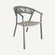 Terrace chair in aluminum and textilene Taupex 