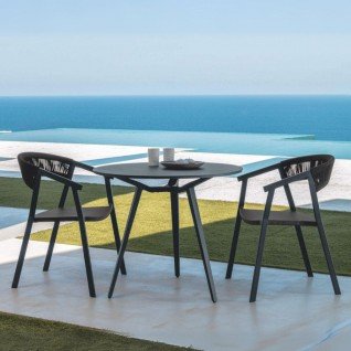 Terrace chair in aluminum and textilene Taupex 