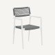 Outdoor chair in rattan and aluminumTexitimber