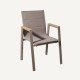 Stackable garden chair in aluminum Obsidian