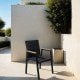 Chaise de jardin empilable en aluminium Obsidian