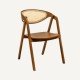 Vintage wooden chair with cane seatWoodcraft