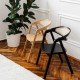 Vintage wooden chair with cane seatWoodcraft