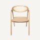 Vintage wooden chair with cane seatWoodcraft