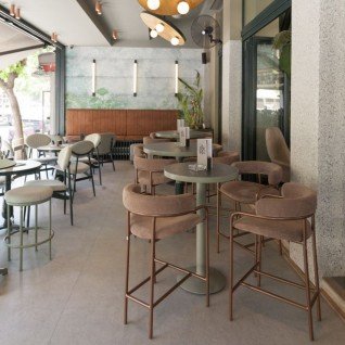 Tabouret de bar avec repose-pieds Métalliko