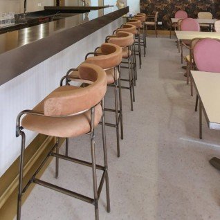 Tabouret de bar avec repose-pieds Métalliko