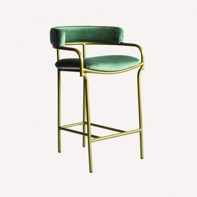 Tabouret de bar avec repose-pieds Métalliko