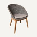 Outdoor wooden armchair with ropes Armwood