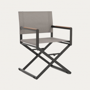 Folding outdoor chair in textilene and aluminumYacht
