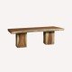 Large solid wood outdoor table Lignus