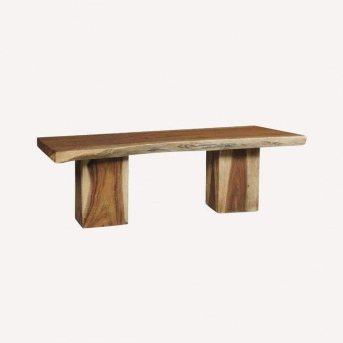 Grande table extérieure en bois massif Lignus