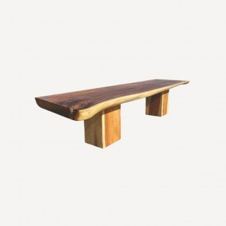 Grande table extérieure en bois massif Lignus
