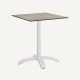 Four-legged aluminum table base Clarty