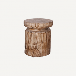 Decorative garden stool with wood effectTrunk