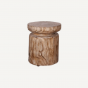 Decorative garden stool with wood effect Trunk