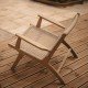 Garden armchair in wood and rattan Hortus