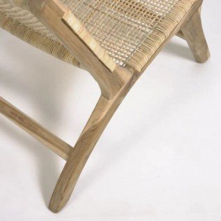 Fauteuil de jardin en bois et rotin Hortus