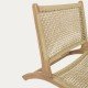 Garden armchair in wood and rattan Hortus