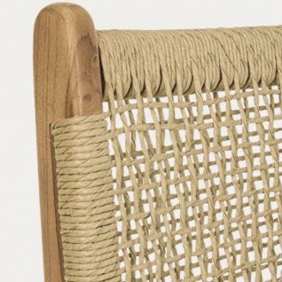 Garden armchair in wood and rattan Hortus