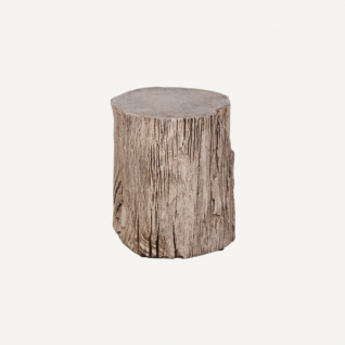 Low garden stool with wood effect Timber