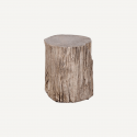 Low garden stool with wood effect Timber