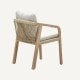 Terrace chair in rattan with armrests Blanco