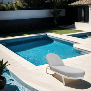 Lit de piscine confortable en alu Solaria