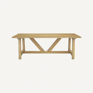 Outdoor cottage-style wooden table, 250 cm Mensa