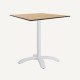 Square Restaurant table in aluminium and HPL Clarty