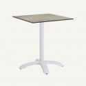 Square Restaurant table in aluminium and HPL Clarty