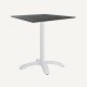 Square Restaurant table in aluminium and HPL Clarty