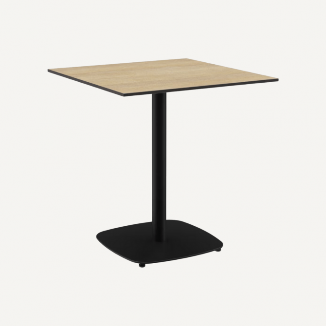 Grime square bar table in metal and HPL