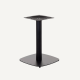 Round square bar table in metal and HPL