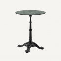 Irona round restaurant table in cast iron and HPL