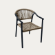 Outdoor chair in rattan and aluminum Brume