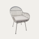 Garden armchair in polyrattan with cushionDa Silva