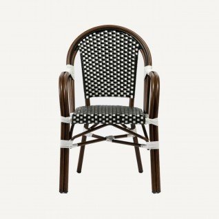 Parisian-style brewer's chair with armrests  Elina