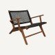 Garden armchair in wood and rattan Hortus