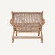 Garden armchair in wood and rattan Hortus