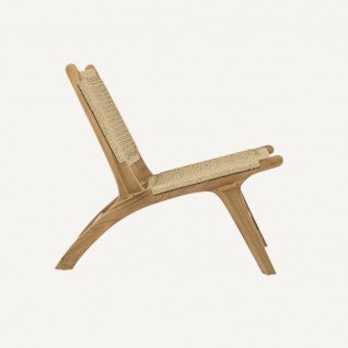 Fauteuil de jardin en bois et rotin Hortus