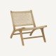 Fauteuil de jardin en bois et rotin Hortus