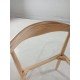 Set of 2 Elbow chairs in natural wood with cognac seat - Outlet 723