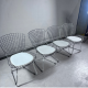 Lot de 4 chaises Betties avec Coussins Blanc 