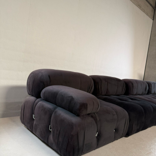 Camelia 4-seater sofa black Velvet