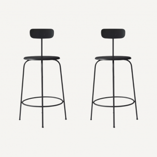 Set of 2 Afteroom stools 75cm Black - Outlet