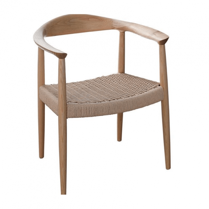 Besparing invoer hoekpunt Houten stoel "The Chair" PP501 - Reproductie Hans Wegner